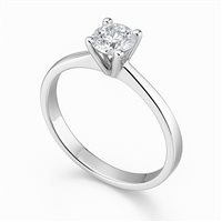 Anello da donna in oro bianco 18 kt con zircone da 6 mm – 3.00 g – Misura 14 – Idee Preziose dal 1987 - IP.AK18B/31